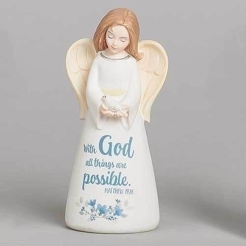 Figurine-With God Angel w/ Box (4.25")