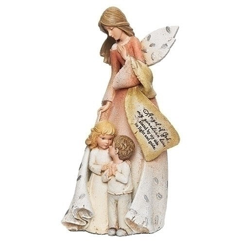 Figurine-Guardian Angel W/ Kids (8.75")