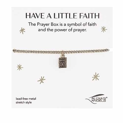 Bracelet-Gold Prayer Box-Gold-Stretch W/ Gift Bag