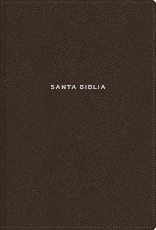 Span-NIV Study Bible/Large Print (Revised Text 2022) (Biblia de Estudio  Letra Grande)-Brown Leathersoft Indexed