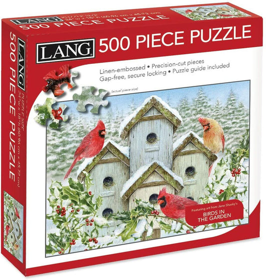 Jigsaw Puzzle-Cardinal Birdhouse (500 Pieces)