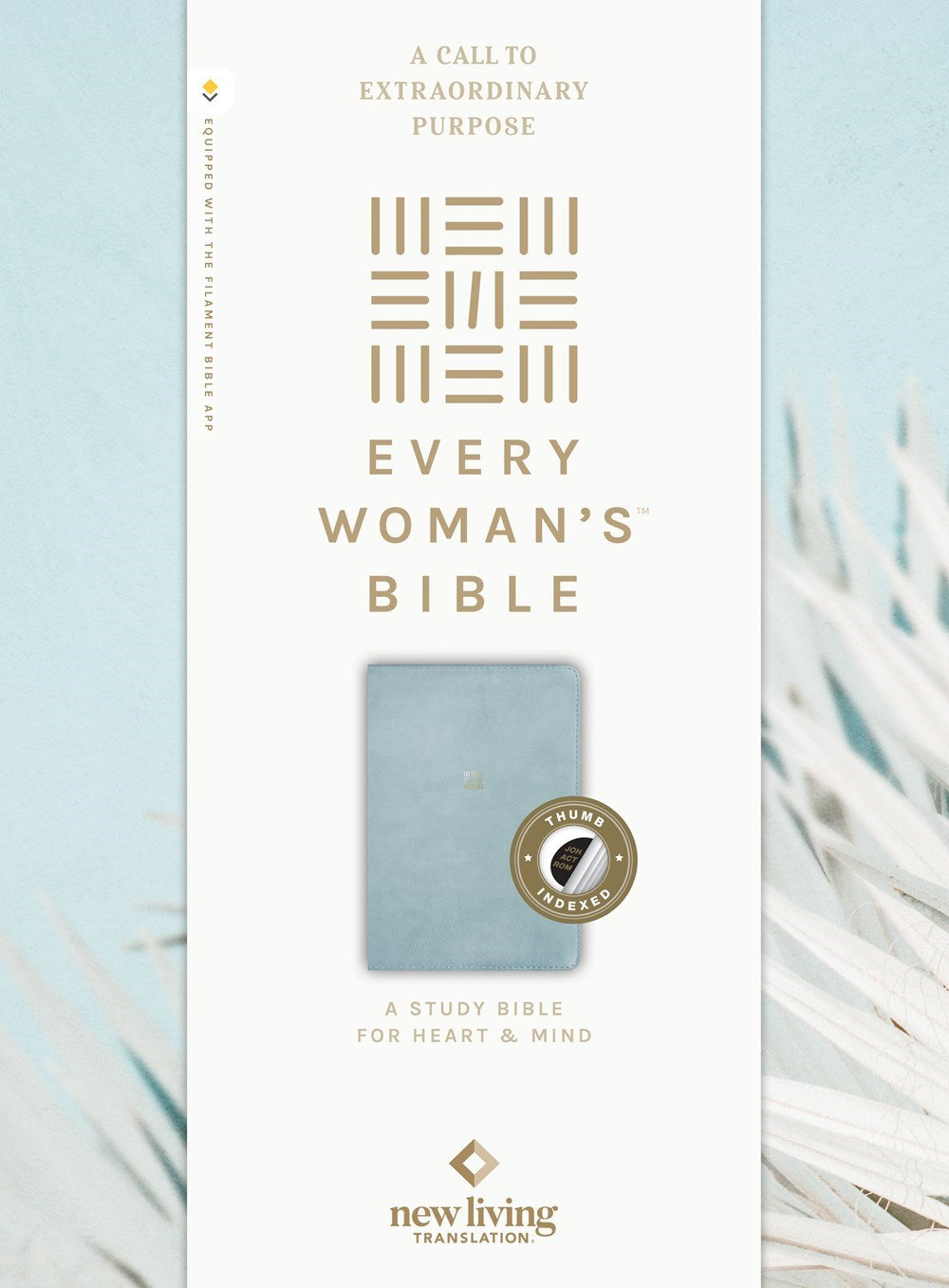 NLT Every Woman's Bible  Filament-Enabled Edition-Sky Blue LeatherLike Indexed