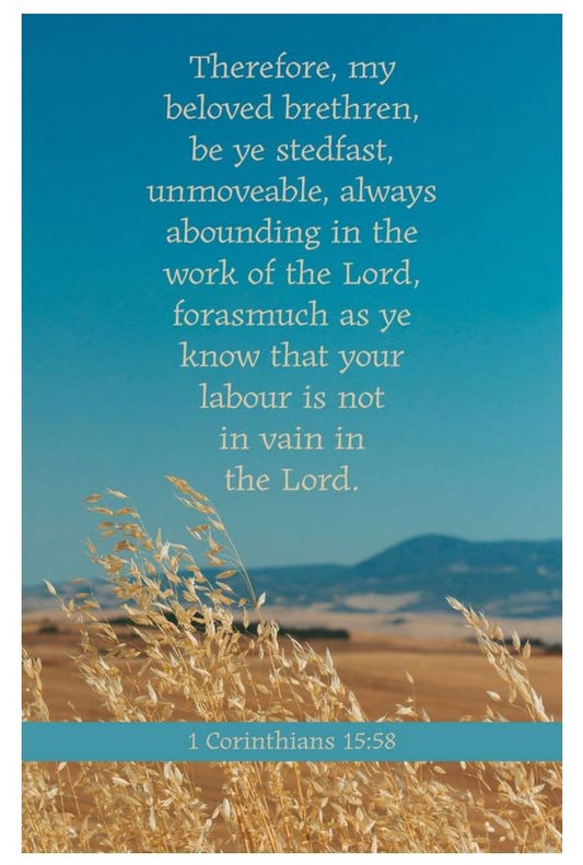 Bulletin-Be Ye Stedfast/Therefore  My Beloved Brethren... (Pack Of 100)