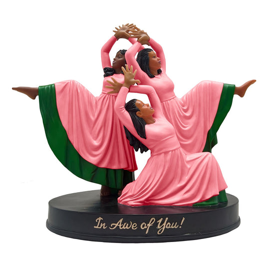 Figurine-In Awe Of You (Pink And Green) (7.5" H)