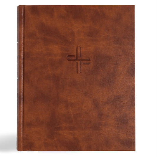 CSB Notetaking Bible  Expanded Reference Edition-Brown LeatherTouch Over Board
