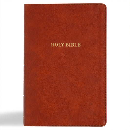 KJV Giant Print Reference Bible-Burnt Sienna LeatherTouch
