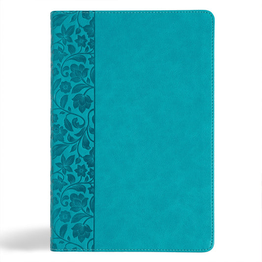 KJV Giant Print Reference Bible-Teal LeatherTouch