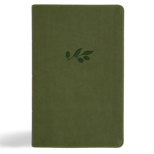 NASB 2020 Single-Column Personal Size Bible-Olive LeatherTouch