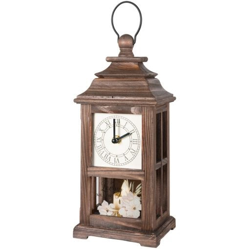 Clock Lantern w/Flameless LED Candle-In Loving Memory (5" x 13" x 5") (Pack Of 2)