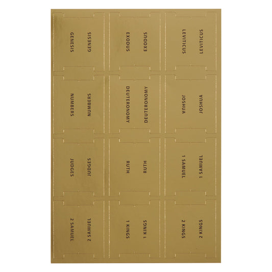 Bible Indexing Tabs-Gold Foil w/Black Print