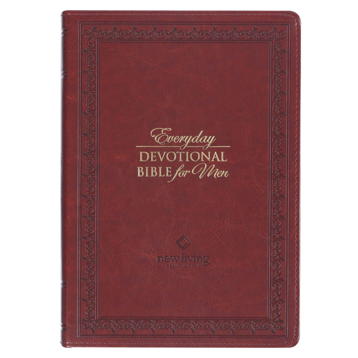 NLT Everyday Devotional Bible for Men-Saddle Tan Faux Leather