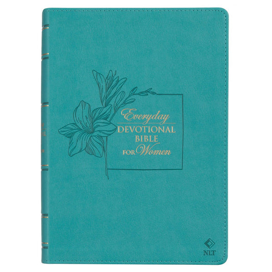 NLT Everyday Devotional Bible for Women-Teal Faux Leather
