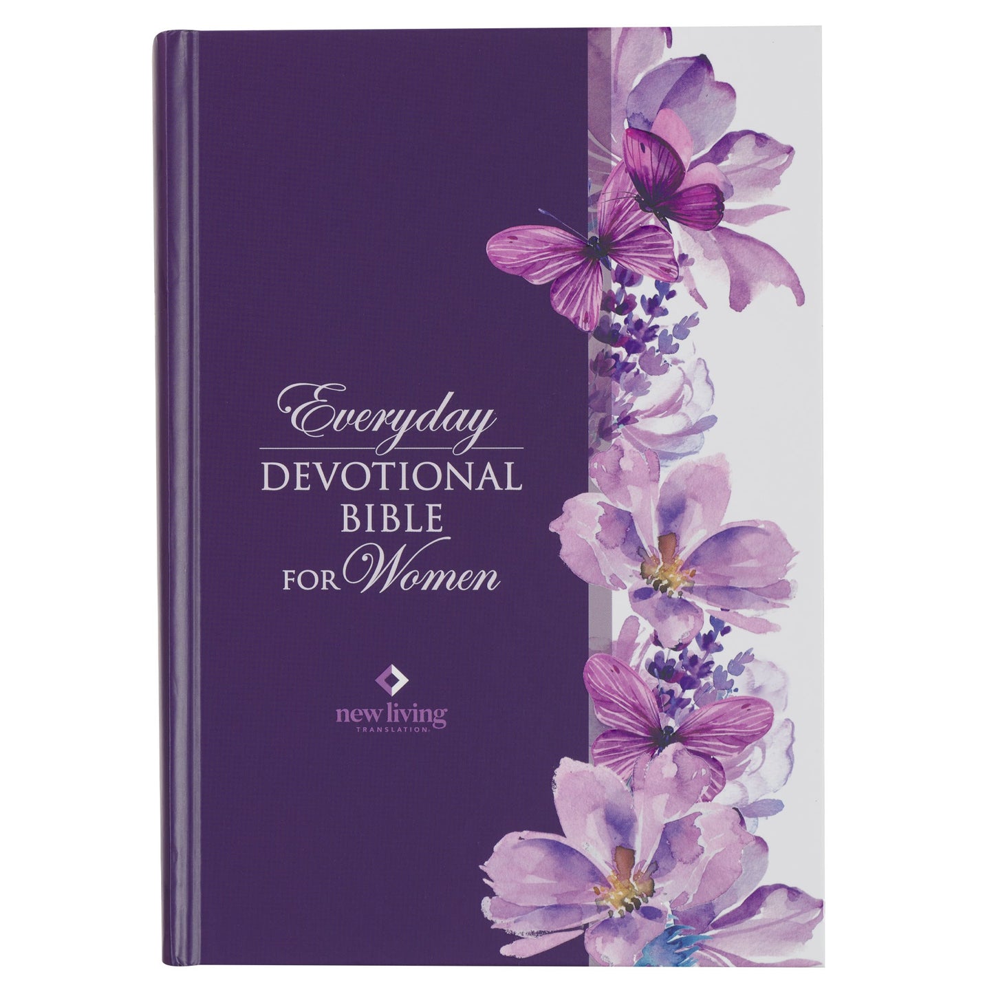 NLT Everyday Devotional Bible for Women-Purple Floral Hardcover