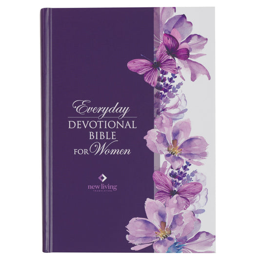 NLT Everyday Devotional Bible for Women-Purple Floral Hardcover