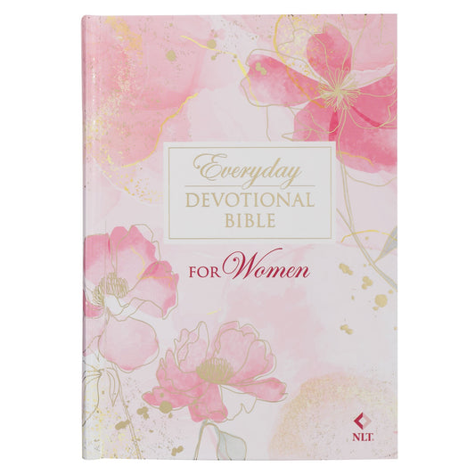 NLT Everyday Devotional Bible for Women-Pink Blossoms Hardcover