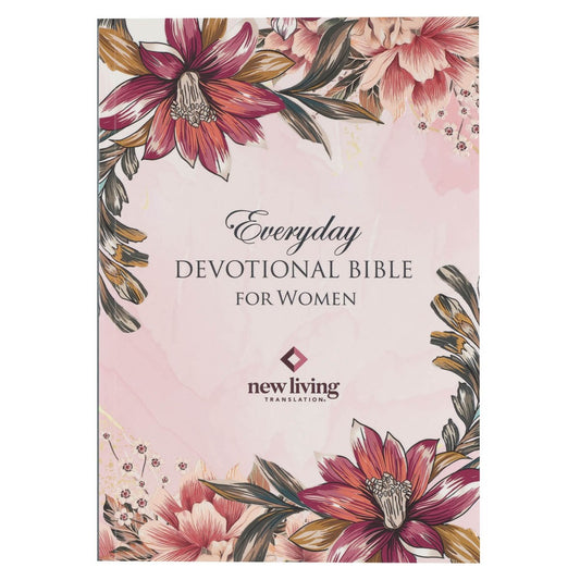 NLT Everyday Devotional Bible for Women-Pink Lily Flexcover