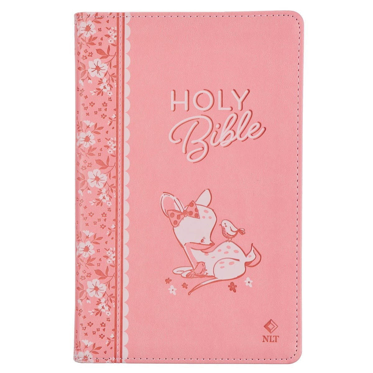 NLT Keepsake Bible For Girls-Pink Faux Leather