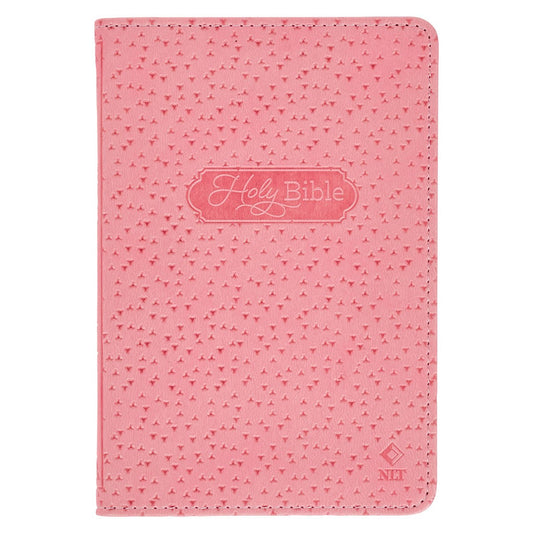 NLT New Testament Keepsake Bible For Girls w/Psalms-Pink Faux Leather