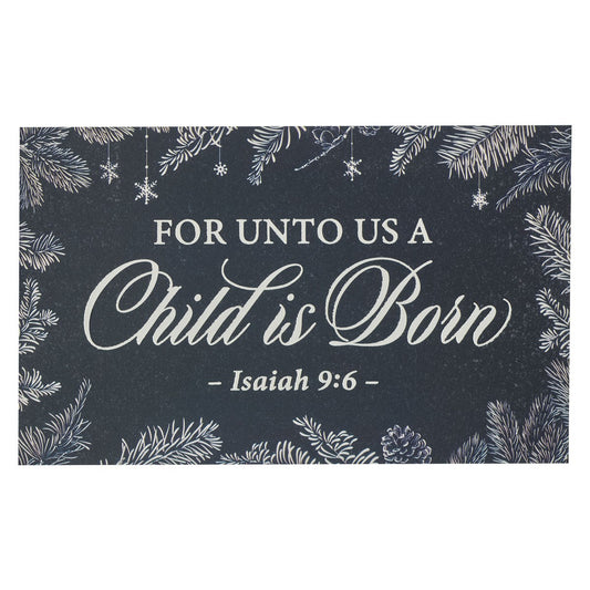Pass-Around Card-Child Is Born-Isa. 9:6 (Pack Of 25)