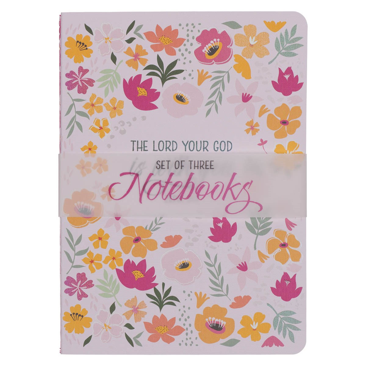 Notebook Set-Large-Teach/God Is With You-Zeph. 3:17 (Set Of 3)
