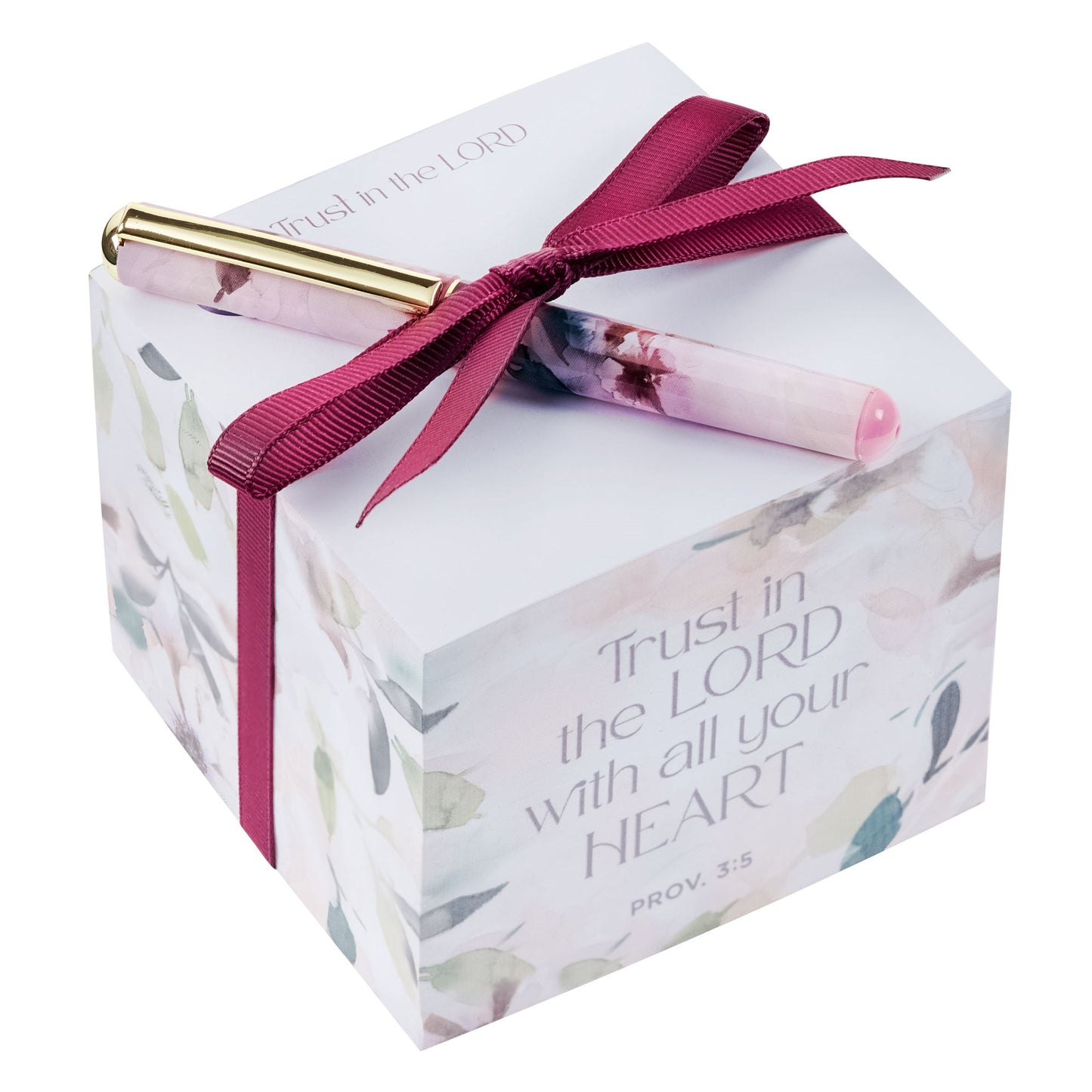 Note Block W/Pen-Trust In The Lord-Prov. 3:5