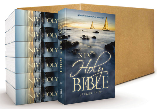 NIV Economy Holy Bible/Larger Print (Comfort Print)-Blue Paperback (Case Of 24)