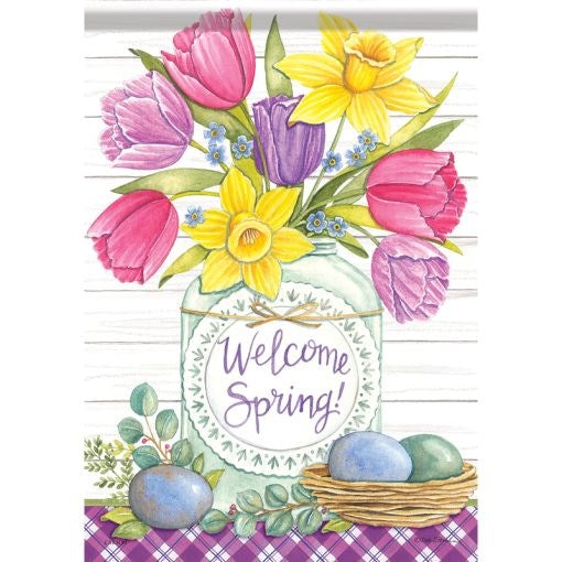 Flag-Garden-Easter Floral (12.5" x 18")