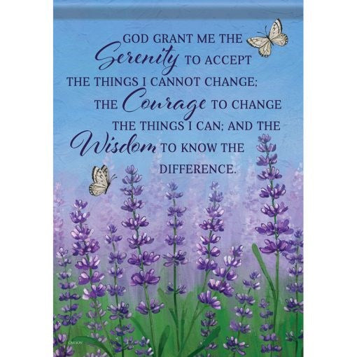 Flag-Garden-Glittertrends-Serenity Prayer (12.5" x 18")