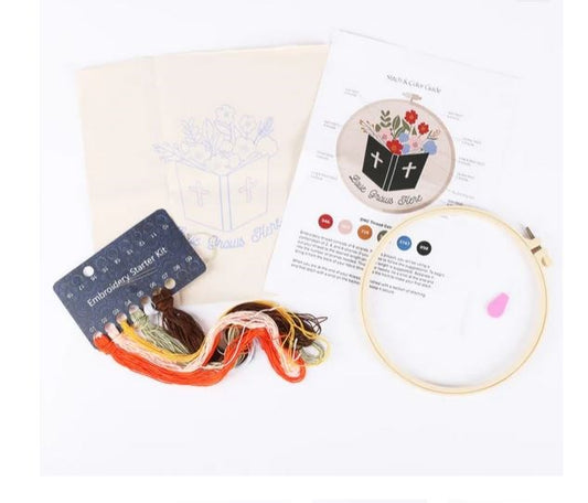 Embroidery Kit-Love Grows Here (8")