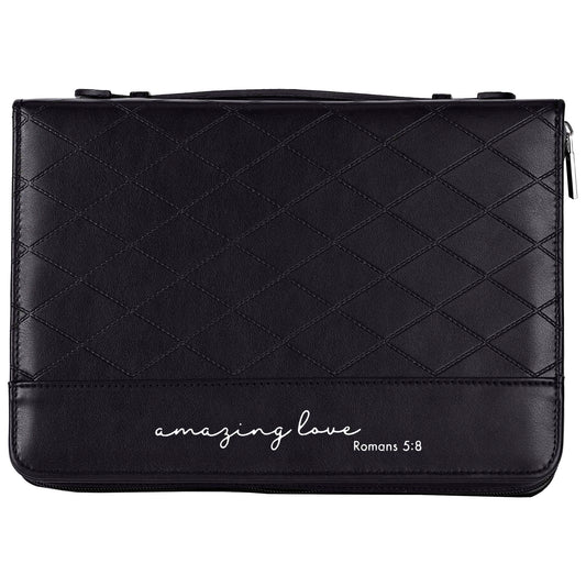 Bible Cover-Quilt-Amazing Love-Black-Large