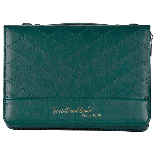 Bible Cover-Quilt-Be Still And Know-Green-XLarge