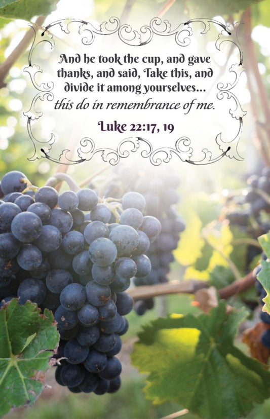 Bulletin-Communion: And He Took The Cup And Gave Thanks (Luke 22:17 19  KJV) (Pack Of 100)