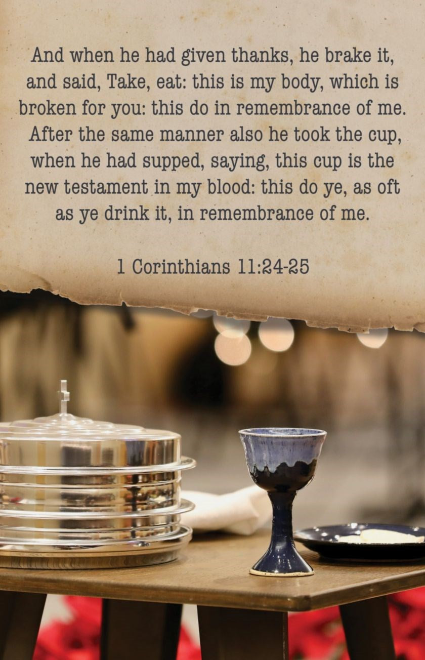 Bulletin-Communion: And When he Had Given Thanks (1 Corinthians 11: 24-25  KJV) (Pack Of 100)