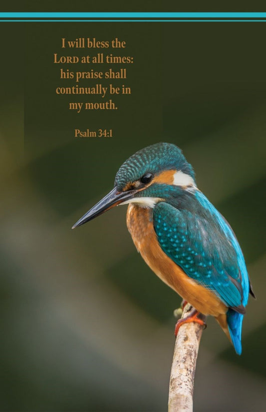 Bulletin-I Will Bless The LORD At All Times (Psalm 34:1  KJV) (Pack Of 100)