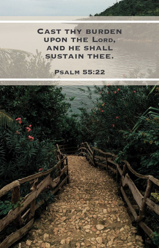 Bulletin-Thy Word Is A Lamp Unto My Feet  And A Light Unto My Path (Psalm 55:22  KJV) (Pack Of 100)