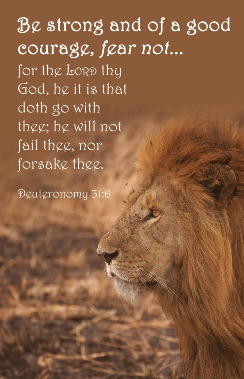 Bulletin-Be Strong And Of Good Courage  Fear Not (Deuteronomy 31:6  KJV) (Pack Of 100)
