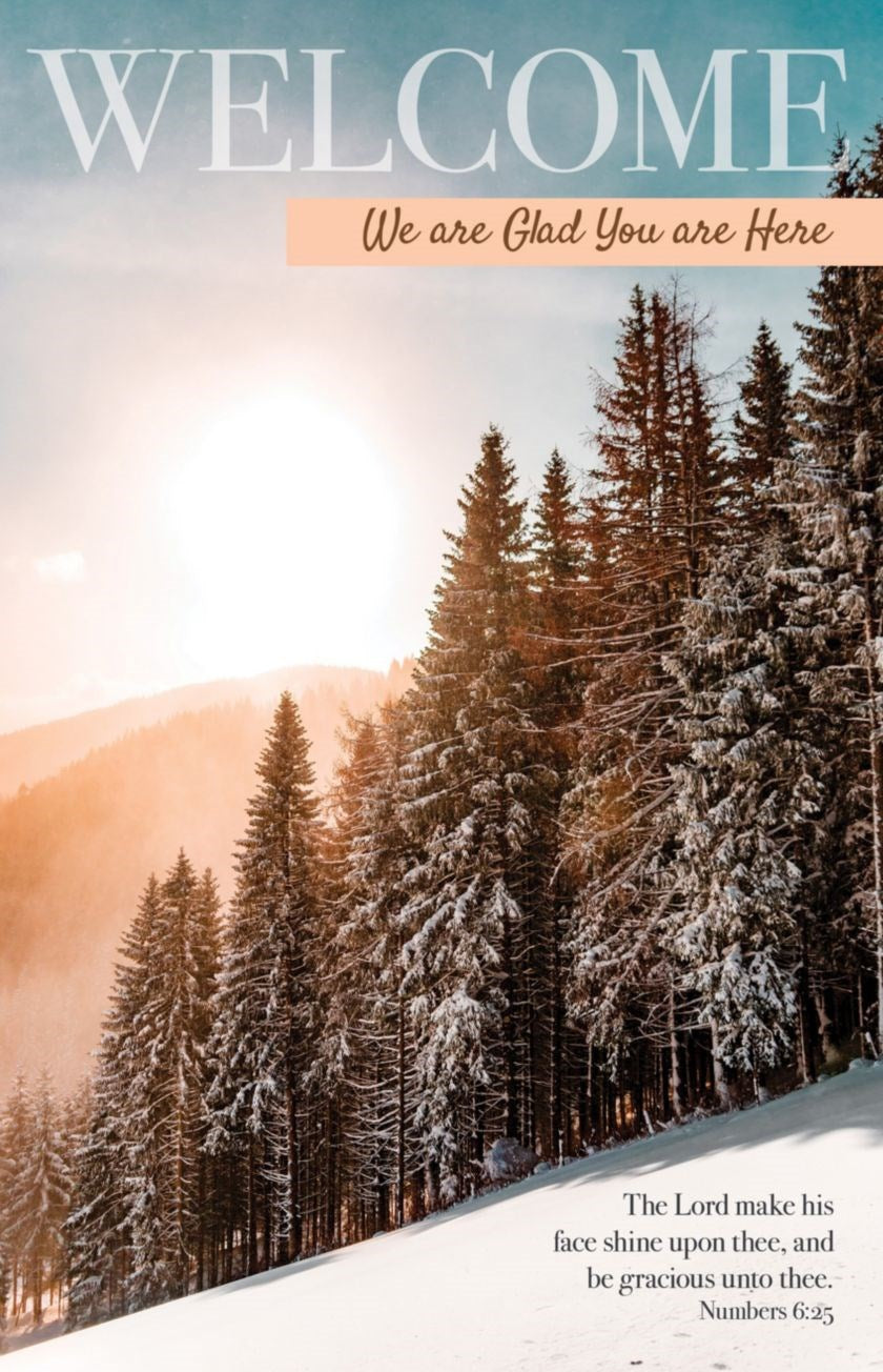Bulletin-Welcome: We Are Glad You Are Here (Numbers 6:25  KJV) (Pack Of 100)