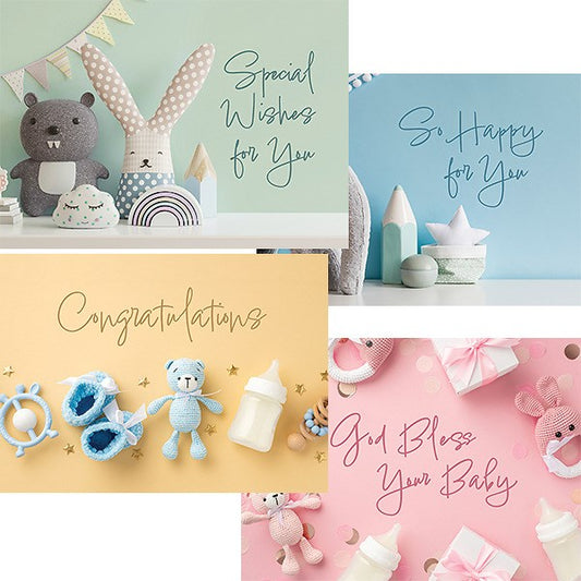 Boxed Card-Bundle Of Blessings Assorted Baby (KJV) (Box Of 12)