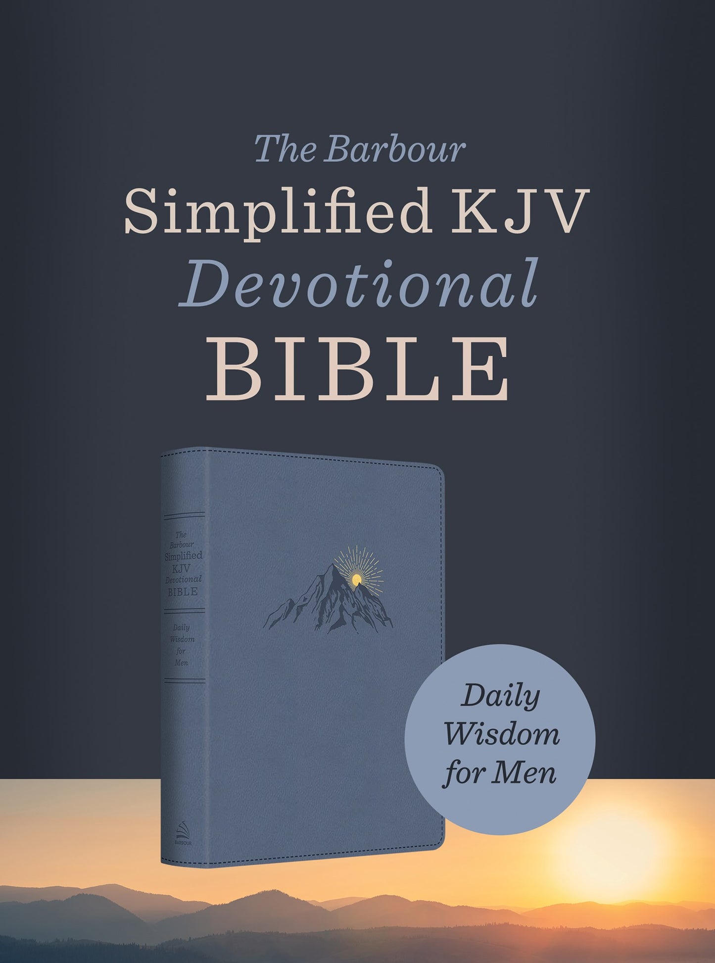 KJV Simplified Bible Daily Wisdom Devotional For Men-Blue DiCarta Imitation Leather