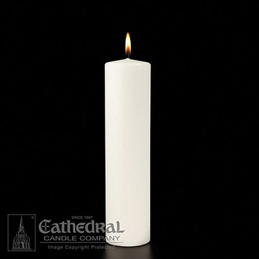 Candle-Ceremonial Pillar-Stearine White (3" x 12")