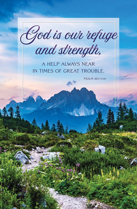 Bulletin-God Is Our Refuge And Strength (Psalm 46:1) (Pack Of 100)